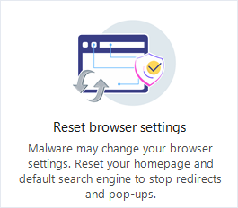 Reset browser settings card on the Tools page in Gridinsoft Anti-Malware