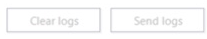 Send logs button below the Protection logs list