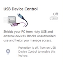 USB Device Control protection card in Gridinsoft Anti-Malware